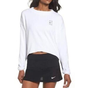 Rare Nike women Nikecourt zone long sleeve tennis top size M
